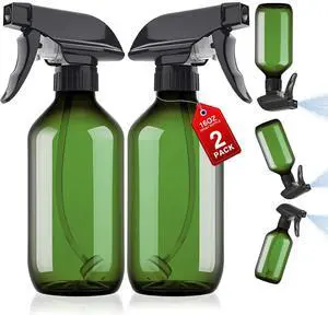 Green Plastic Spray Bottles 2 Pack 16 oz/500 ml Small Bottle for Cleaning Green Plastic Spray Bottles 2 Pack 16 oz/500 ml Small Bottle for Cleaning