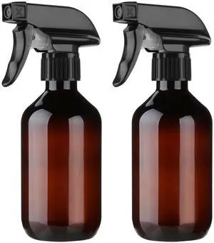 2-Pack Leakproof Spray Bottles (300ml/10oz) - Adjustable Nozzle for Fine Mist & Jet Stream | Premium Refillable Plastic Bottles for Hair Styling, Plant Misting, Cleaning Solutions (Brown) 2-Pack Leakproof Spray Bottles (300ml/10oz) - Adjustable Nozzle for Fine Mist & Jet Stream | Premium Refillable Plastic Bottles for Hair Styling, Plant Misting, Cleaning Solutions (Brown)