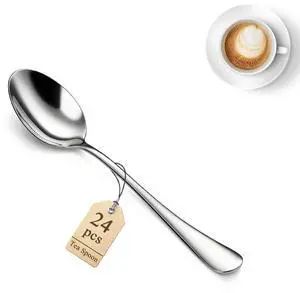 Demitasse Espresso Spoons 24 Pieces 5.5", Berglander Stainless Steel Mini Spoons Set for Coffee, Dessert, Ice Cream, Metal Cutlery for Home, Kitchen, Restaurant Café, Party, Wedding Demitasse Espresso Spoons 24 Pieces 5.5", Berglander Stainless Steel Mini Spoons Set for Coffee, Dessert, Ice Cream, Metal Cutlery for Home, Kitchen, Restaurant Café, Party, Wedding