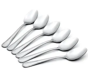 Silverware Set, Tress Mirror Everyday Teaspoons 6-Piece, Service For 6, 18/0 Stainless Steel, Dishwasher Safe, Home And Kitchen Utensils Set, Spoons, Tea spoon (Silver, 6 Piece) Silverware Set, Tress Mirror Everyday Teaspoons 6-Piece, Service For 6, 18/0 Stainless Steel, Dishwasher Safe, Home And Kitchen Utensils Set, Spoons, Tea spoon (Silver, 6 Piece)