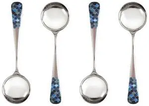Stainless Steel Coffee Round Spoon,Korean Dessert Spoon,Fish Scale Pattern Mixed Color Tea Spoons for Home, Kitchen or Restaurant, Set of 4 Coffee Spoons, 6 Inches. Stainless Steel Coffee Round Spoon,Korean Dessert Spoon,Fish Scale Pattern Mixed Color Tea Spoons for Home, Kitchen or Restaurant, Set of 4 Coffee Spoons, 6 Inches.