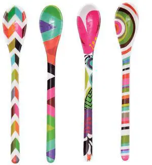 Melamine Assorted, Tablespoon, Spoon, Set of 4 for Coffee, Milk Powder, Seed, Spices, Ice Cream, Yogurt, Stirring, Mixing, Sugar, 7"" Dessert (Multi) Melamine Assorted, Tablespoon, Spoon, Set of 4 for Coffee, Milk Powder, Seed, Spices, Ice Cream, Yogurt, Stirring, Mixing, Sugar, 7"" Dessert (Multi)