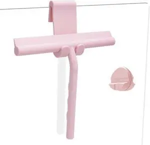 Silicone Shower Squeegee for Glass Doors Window Squeegee for Walls, Sink, Mirror, Bathroom, Car Window Cleaning - Pink Silicone Shower Squeegee for Glass Doors Window Squeegee for Walls, Sink, Mirror, Bathroom, Car Window Cleaning - Pink