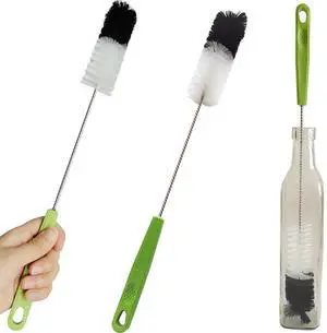 Long Handle Cleaning Brush - 16" Narrow Bottle & Cup Scrubber, Hummingbird Feeder & Meat Grinder Cleaner, Pipe Brush Long Handle Cleaning Brush - 16" Narrow Bottle & Cup Scrubber, Hummingbird Feeder & Meat Grinder Cleaner, Pipe Brush
