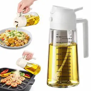 16oz/470ml Glass Olive Oil Sprayer for Cooking, 2 in 1 Oil Dispenser for Kitchen Gadgets, Food Grade Premium Spray Bottle with Portion Control for Salad, Frying, BBQ 16oz/470ml Glass Olive Oil Sprayer for Cooking, 2 in 1 Oil Dispenser for Kitchen Gadgets, Food Grade Premium Spray Bottle with Portion Control for Salad, Frying, BBQ