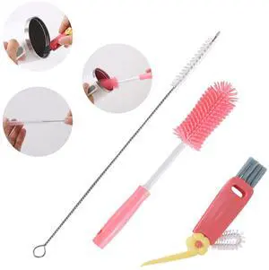 3 Pack Cleaner Brush Kit for Stanley, Bottle Cleaner Brush Set with Straw Brush Cleaner and Cup Lid Cleaning Brush for Stanley Cup, Tumbler Cups, Drinking Glass (Pink) 3 Pack Cleaner Brush Kit for Stanley, Bottle Cleaner Brush Set with Straw Brush Cleaner and Cup Lid Cleaning Brush for Stanley Cup, Tumbler Cups, Drinking Glass (Pink)