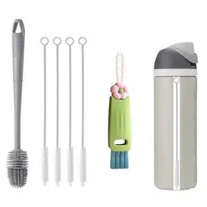 Straw Cleaner Brush Fit for Owala FreeSip 24oz/32oz/40oz, Silicone Long Handle Bottle Brush Compatible with Owala Water Bottle,Plus 3 in 1 Cup Lid Cleaning Brush Straw Cleaner Brush Fit for Owala FreeSip 24oz/32oz/40oz, Silicone Long Handle Bottle Brush Compatible with Owala Water Bottle,Plus 3 in 1 Cup Lid Cleaning Brush