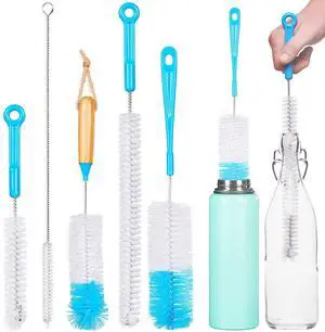 Bottle Brush Cleaner Pack - Set of 5 Bottle Brushes for Cleaning Baby Bottles, Water Bottles, Tumblers, Wine Decanters, Flask, Bong, Vase Cleaner - One Straw Cleaner Brush Bottle Brush Cleaner Pack - Set of 5 Bottle Brushes for Cleaning Baby Bottles, Water Bottles, Tumblers, Wine Decanters, Flask, Bong, Vase Cleaner - One Straw Cleaner Brush