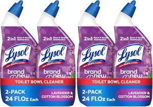 Toilet Bowl Cleaner Gel, For Cleaning and Disinfecting, Septic Safe Toilet Bowl Cleaner, Lavender & Cotton Blossom Scent, 24 oz, (Pack of 4) Toilet Bowl Cleaner Gel, For Cleaning and Disinfecting, Septic Safe Toilet Bowl Cleaner, Lavender & Cotton Blossom Scent, 24 oz, (Pack of 4)