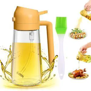 2 in 1 Glass Oil Sprayer & Dispenser,2024 New 2-in-1 Olive Oil Dispenser Bottle for Kitchen 470ml with brush,Food-grade Oil Mister Spray Bottle for Cooking, Air Fryer,Salad,BBQ(Orange, 470ml) 2 in 1 Glass Oil Sprayer & Dispenser,2024 New 2-in-1 Olive Oil Dispenser Bottle for Kitchen 470ml with brush,Food-grade Oil Mister Spray Bottle for Cooking, Air Fryer,Salad,BBQ(Orange, 470ml)