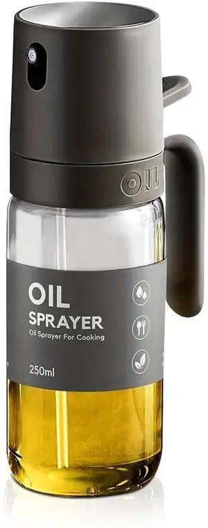 Oil Sprayer Kitchen Gadget for Cooking High Borosilicate Glass Oil Sprayer Mister, 250ml Olive Oil Spray Bottle for AirFryer, Salad, BBQ, Kitchen Baking, Roasting, Dark Gray Oil Sprayer Kitchen Gadget for Cooking High Borosilicate Glass Oil Sprayer Mister, 250ml Olive Oil Spray Bottle for AirFryer, Salad, BBQ, Kitchen Baking, Roasting, Dark Gray