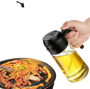 Olive Oil Dispenser and Oil Sprayer 16oz/470ml Glass Light-Proof Oil Pourer for Kitchen, Air Fryer, Cooking, Salad, and BBQ Olive Oil Dispenser and Oil Sprayer 16oz/470ml Glass Light-Proof Oil Pourer for Kitchen, Air Fryer, Cooking, Salad, and BBQ