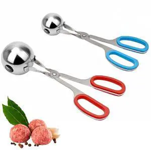 2 Pcs Meatball Maker & Cake Pop Mold Set - 304 Stainless Steel Food Grade Scooper with Non-Slip Handle for Homemade Meatballs, Cake Pops, Cookies (1.38" & 1.89") 2 Pcs Meatball Maker & Cake Pop Mold Set - 304 Stainless Steel Food Grade Scooper with Non-Slip Handle for Homemade Meatballs, Cake Pops, Cookies (1.38" & 1.89")
