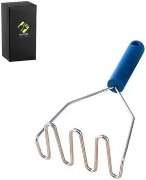 Large Stainless Steel Potato Masher with Soft Grip Handle Heavy Duty Vegetable, Bean & Avocado Masher for Smooth & Creamy Mashes Dishwasher Safe (Lagoon Blue) Large Stainless Steel Potato Masher with Soft Grip Handle Heavy Duty Vegetable, Bean & Avocado Masher for Smooth & Creamy Mashes Dishwasher Safe (Lagoon Blue)