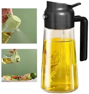 Olive Oil Sprayer Mister for Cooking,Olive Oil Dispenser Bottle 2 IN 1,17oz Oil Mister Spray Bottle,Premium Glass Oil Spritzer Bottle for Kitchen Air Fryer,Baking,Salad,Grilling,BBQ (Black 1 Pack) Olive Oil Sprayer Mister for Cooking,Olive Oil Dispenser Bottle 2 IN 1,17oz Oil Mister Spray Bottle,Premium Glass Oil Spritzer Bottle for Kitchen Air Fryer,Baking,Salad,Grilling,BBQ (Black 1 Pack)