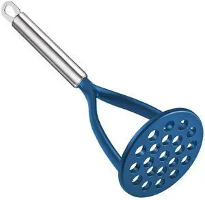 Good Grips Nylon Potato Solid Masher Ricer Press Blender Crusher for Non-Stick Cookware With Heat Resistant Stay Cool Stainless Steel Handle-Blue Good Grips Nylon Potato Solid Masher Ricer Press Blender Crusher for Non-Stick Cookware With Heat Resistant Stay Cool Stainless Steel Handle-Blue
