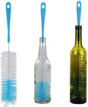 3-Pack Long Bottle Cleaning Brush for Narrow Neck Beer, Wine, Flask, Thermos, Sportwell, Pitcher, Brewing Bottle Cleaner, 16 Inches 3-Pack Long Bottle Cleaning Brush for Narrow Neck Beer, Wine, Flask, Thermos, Sportwell, Pitcher, Brewing Bottle Cleaner, 16 Inches