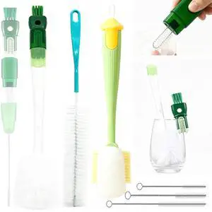 6 Pack Bottle Brush Set, Multifunctional Water Bottle Cleaning Brush 6 Pack Bottle Brush Set, Multifunctional Water Bottle Cleaning Brush