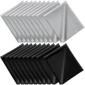 Microfiber Cleaning Cloths (6"x7") 20 Pack in Individual Vinyl Pouch, CKANDAY Glasses Cleaning Cloth for Eyeglasses Phone Screens Electronics Camera Lens Delicate Surface, Large Lint Free Fiber Microfiber Cleaning Cloths (6"x7") 20 Pack in Individual Vinyl Pouch, CKANDAY Glasses Cleaning Cloth for Eyeglasses Phone Screens Electronics Camera Lens Delicate Surface, Large Lint Free Fiber