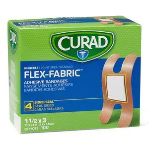 Flex-Fabric Adhesive Bandages, Knucle, 100 Ct, 1 BOX Flex-Fabric Adhesive Bandages, Knucle, 100 Ct, 1 BOX