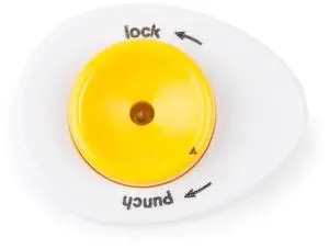 Hard Boiled Egg Piercer, with Safety Lock Feature, White Hard Boiled Egg Piercer, with Safety Lock Feature, White
