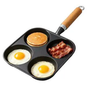 4 Cup Cast Iron Egg Pan for Mini Pancake Breakfast Omelette 4 Cup Cast Iron Egg Pan for Mini Pancake Breakfast Omelette