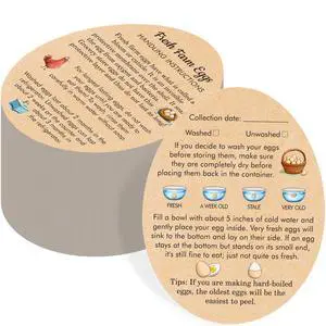 200 PCS Egg Handling Instruction Cards, Double-sided Printing Egg Carton Stamp Bulk Labels with Washed/Unwashed Fresh Eggs Care Accessories Card Label for Basket Farm Business Accessories (3.5 x 2.7) 200 PCS Egg Handling Instruction Cards, Double-sided Printing Egg Carton Stamp Bulk Labels with Washed/Unwashed Fresh Eggs Care Accessories Card Label for Basket Farm Business Accessories (3.5 x 2.7)