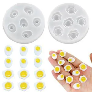 2Pcs Cute Tiny Fried Eggs Resin Silicone Molds Micro Dollhouse Food Epoxy Casting Mold for DIY Resin Art Fairy Garden Miniatures Landscape Crafts Decor 2Pcs Cute Tiny Fried Eggs Resin Silicone Molds Micro Dollhouse Food Epoxy Casting Mold for DIY Resin Art Fairy Garden Miniatures Landscape Crafts Decor