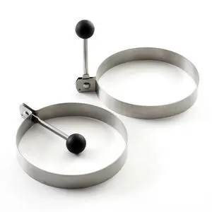 Stainless Steel Round Egg/Pancake Rings, 3.75", Silver Stainless Steel Round Egg/Pancake Rings, 3.75", Silver