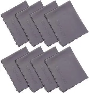 8-Pack 6x7 Inches Soft Microfiber Cleaning Cloth, Grey 8-Pack 6x7 Inches Soft Microfiber Cleaning Cloth, Grey
