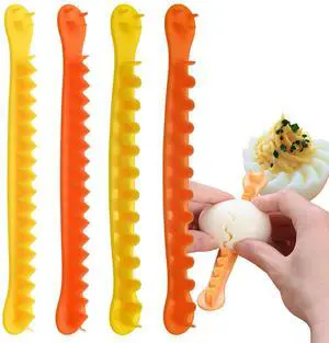 4 PACK Fancy Cut Eggs Cutters, Fancy Cooked Eggs Cutter Multi-functional Household Egg Cut Flower Shaper, Exquisite Kitchen Accessories, Easy to Clean (2 Shapes) 4 PACK Fancy Cut Eggs Cutters, Fancy Cooked Eggs Cutter Multi-functional Household Egg Cut Flower Shaper, Exquisite Kitchen Accessories, Easy to Clean (2 Shapes)