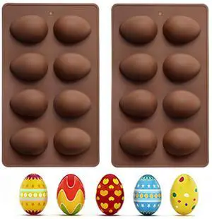 Egg Shape Soap Mold Non Stick Silicone Half Egg Mold for Soap Making, Truffles Chocolate, Candy, Jelly, Desserts, Ice Tray Backing Set Cake Mould 2 Packs Egg Shape Soap Mold Non Stick Silicone Half Egg Mold for Soap Making, Truffles Chocolate, Candy, Jelly, Desserts, Ice Tray Backing Set Cake Mould 2 Packs
