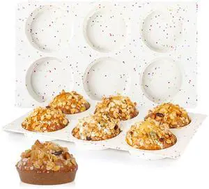 Muffin Top Pan, Silicone Egg Molds for Breakfast Sandwiches 3 Inch Round Baking Pan for Oven English Muffins, Whoopie Pies, Corn Bread, Bites, Tarts 2 Pack Confetti Muffin Top Pan, Silicone Egg Molds for Breakfast Sandwiches 3 Inch Round Baking Pan for Oven English Muffins, Whoopie Pies, Corn Bread, Bites, Tarts 2 Pack Confetti