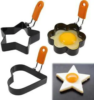3 PCS 3.4'' Egg Rings, Star, Heart, Flower Large Ring for Frying Eggs, Griddle Cooking Shaper for English Muffins Pancake Cooking Griddle, Suitable for Camping Indoor Breakfast Sandwich Burger 3 PCS 3.4'' Egg Rings, Star, Heart, Flower Large Ring for Frying Eggs, Griddle Cooking Shaper for English Muffins Pancake Cooking Griddle, Suitable for Camping Indoor Breakfast Sandwich Burger