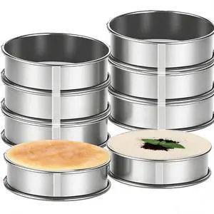 8-Pieces English Muffin Rings 4 Inch Crumpet Rings Stainless Steel Double Rolled Nonstick Metal Round Tart Ring Molds for Cookie Cooking Baking 8-Pieces English Muffin Rings 4 Inch Crumpet Rings Stainless Steel Double Rolled Nonstick Metal Round Tart Ring Molds for Cookie Cooking Baking