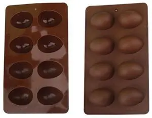 8-Cavity Easter Egg Shape Silicone Molds, Pan Baking Supplies for Cake Decorating Chocolate Candy 8-Cavity Easter Egg Shape Silicone Molds, Pan Baking Supplies for Cake Decorating Chocolate Candy
