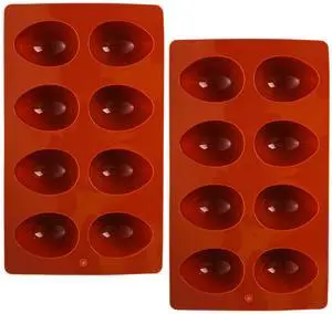 8-Cavity Easter Egg Shape Silicone Molds, 2Pcs Food-grade Baking Supplies for DIY Cake Decoration, Chocolate, Candy, Jello, Pastry, Muffin, Bread, Ice Cube 8-Cavity Easter Egg Shape Silicone Molds, 2Pcs Food-grade Baking Supplies for DIY Cake Decoration, Chocolate, Candy, Jello, Pastry, Muffin, Bread, Ice Cube