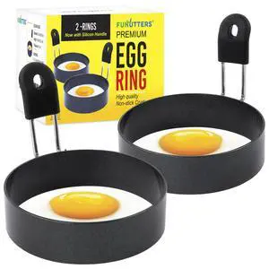 Egg Rings, 3.5'', Nonstick, Professional and Large, Stainless Steel Omelet/Egg Rings For Frying Eggs and Egg Mcmuffins, Egg Mold For Breakfast, Mini Pancakes, and Fried Eggs Egg Rings, 3.5'', Nonstick, Professional and Large, Stainless Steel Omelet/Egg Rings For Frying Eggs and Egg Mcmuffins, Egg Mold For Breakfast, Mini Pancakes, and Fried Eggs