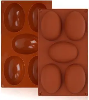 5-Cavity Silicone Easter Egg Molds Set of 2 Silicone Egg Baking Molds Baking Supplies for Cake Decorating Chocolate Candy 5-Cavity Silicone Easter Egg Molds Set of 2 Silicone Egg Baking Molds Baking Supplies for Cake Decorating Chocolate Candy