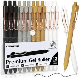 Smooth Writing Pens, 12 Pcs No Bleed & Smear, Black Ink Fine Point (0.7mm), Quick-Dry Retractable Gel Pens for Journaling, Note Taking, Office & Back-to-School Supplies Smooth Writing Pens, 12 Pcs No Bleed & Smear, Black Ink Fine Point (0.7mm), Quick-Dry Retractable Gel Pens for Journaling, Note Taking, Office & Back-to-School Supplies
