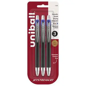 Jetstream RT Ballpoint Pens, Blue Ink, 1.0mm Medium Point, 3 Count Jetstream RT Ballpoint Pens, Blue Ink, 1.0mm Medium Point, 3 Count