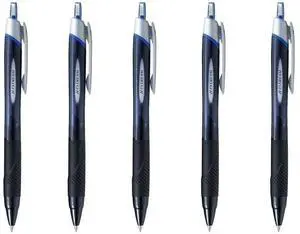New Jetstream Extra Fine & ultra micro Point Retractable Roller Ball Pens,-rubber Grip Type -0.38mm-blue Ink-value Set of 5 New Jetstream Extra Fine & ultra micro Point Retractable Roller Ball Pens,-rubber Grip Type -0.38mm-blue Ink-value Set of 5