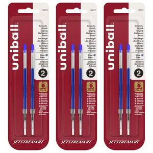Jetstream RT Ballpoint Pen Refills, 1.0mm Medium Point, Blue Ink, 6 Refills Jetstream RT Ballpoint Pen Refills, 1.0mm Medium Point, Blue Ink, 6 Refills