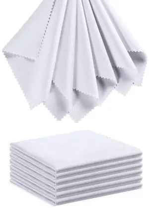 Eyeglass Cleaning Cloth Glasses Cleaner 12Pack Microfiber Lens Cleaner Eyewear Sunglass Wipes for Glass Jewelry Screen Camera Lint Free Thick 5x6 Inch (White, 5x6) Eyeglass Cleaning Cloth Glasses Cleaner 12Pack Microfiber Lens Cleaner Eyewear Sunglass Wipes for Glass Jewelry Screen Camera Lint Free Thick 5x6 Inch (White, 5x6)