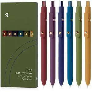 Gel Pens 6pcs 0.7mm Fine Point Black Ink Quick Dry Pens Gel Pens 6pcs 0.7mm Fine Point Black Ink Quick Dry Pens