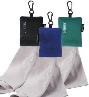 Microfiber Eyeglass Cleaning Cloth with Neoprene Pouch, 3P, BK Blue GRN Microfiber Eyeglass Cleaning Cloth with Neoprene Pouch, 3P, BK Blue GRN
