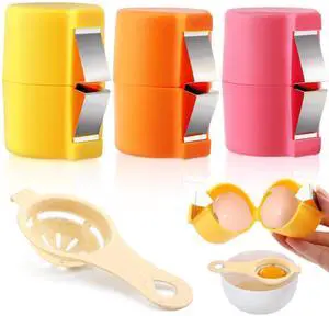 3 Pcs Egg Shell Opener,with Egg Yolk White Separator Handheld Eggs Breaker Baking Kitchen Tools Multifunctional Eggs Breaker and Separator for Cooking Camping Kitchen Gadgets(SIZE:3 pcs) 3 Pcs Egg Shell Opener,with Egg Yolk White Separator Handheld Eggs Breaker Baking Kitchen Tools Multifunctional Eggs Breaker and Separator for Cooking Camping Kitchen Gadgets(SIZE:3 pcs)