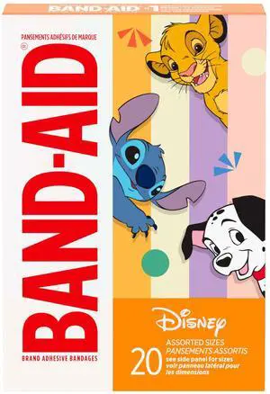 Brand Adhesive Bandages, Classic Disney, Assorted Sizes, 20 Count Brand Adhesive Bandages, Classic Disney, Assorted Sizes, 20 Count