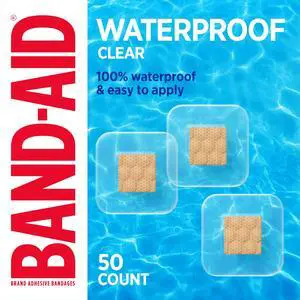 Brand Clear Waterproof Spot Adhesive Bandages, All One Size, 50 Ct Brand Clear Waterproof Spot Adhesive Bandages, All One Size, 50 Ct