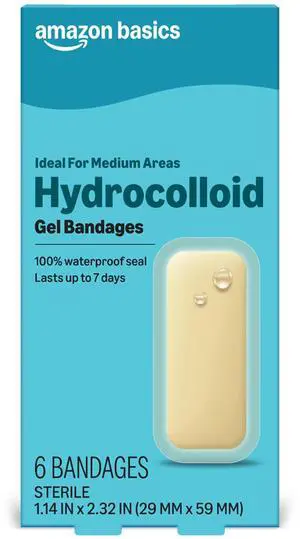 Hydrocolloid Gel Bandages, Large 6 Count Hydrocolloid Gel Bandages, Large 6 Count